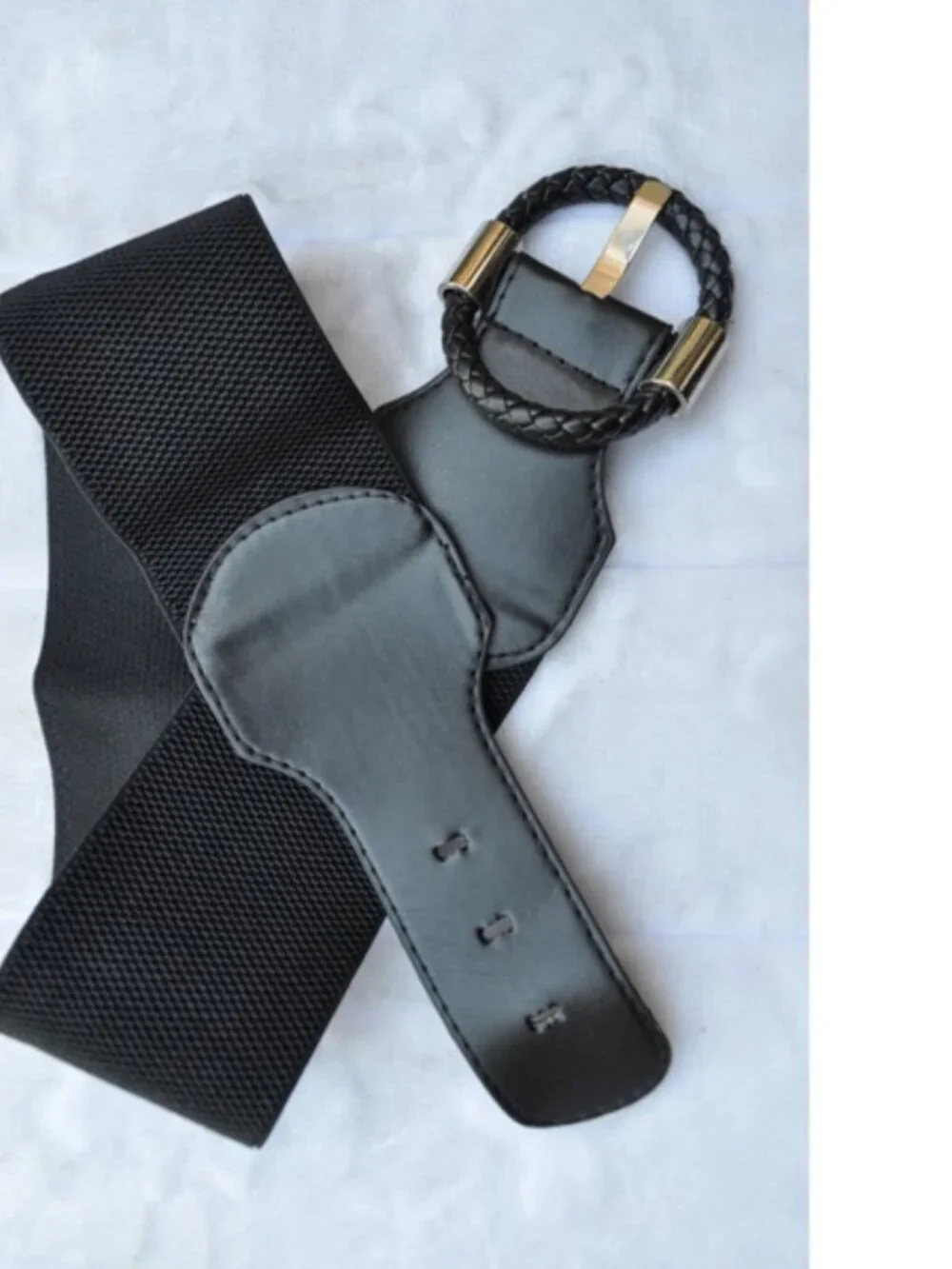 Women's Belt retro vintage Stretchy Cinch Belt 3 Inch Wide High Waist Horseshoe